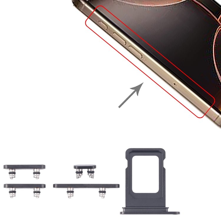 For iPhone 16 Pro Max Original SIM Card Tray + SIM Card Tray + Side Keys, For iPhone 16 Pro Max(Original) - ORIWHIZ