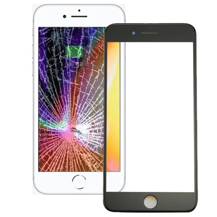 for iPhone 8 Plus Front Screen Outer Glass Lens with Front LCD Screen Bezel Frame, For iPhone 8 Plus (Frame) - ORIWHIZ