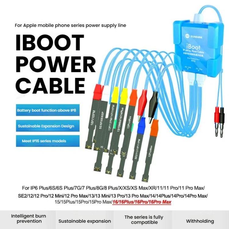 For iPhone Battery Power Supply Test Boot Cable Cell Phone Repair Boot Control Line, SUNSHINE iBoot A - ORIWHIZ