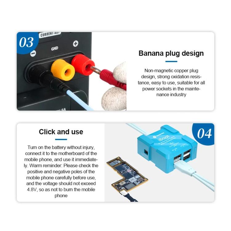 For iPhone Battery Power Supply Test Boot Cable Cell Phone Repair Boot Control Line, SUNSHINE iBoot A - ORIWHIZ
