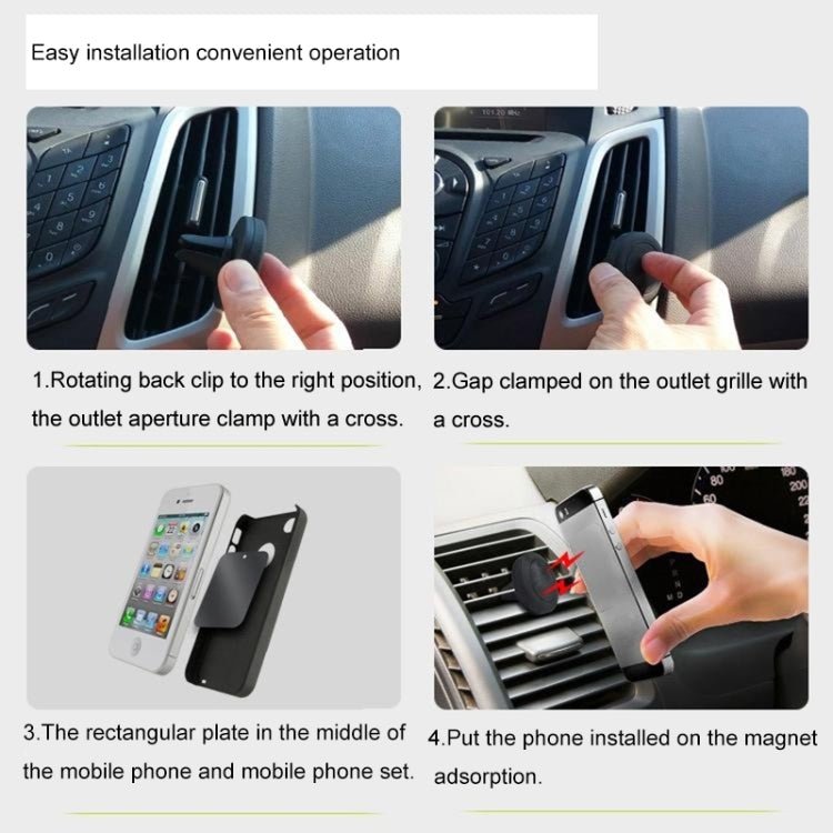 For iPhone, Galaxy, Sony, Lenovo, HTC, Huawei, and other Smartphones, Air Vent Mount Clip - ORIWHIZ