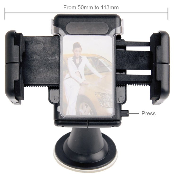 For iPhone, Galaxy, Sony, Lenovo, HTC, Huawei, and other Smartphones of Width: 5.1cm - 10.5cm, Suction Cup Car Holder - ORIWHIZ