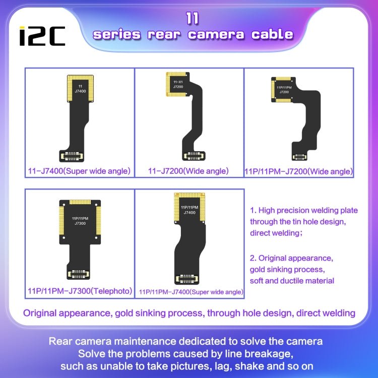 For iPhone X J4000 i2C Back Facing Telephoto Camera Cable, For iPhone X - ORIWHIZ