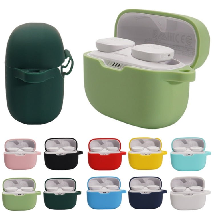 For JBL T230NC TWS Wireless Bluetooth Headphones Silicone Case, White, Mint Green, Pink, Black, Red, Yellow, Matcha Green, Ink Green, Sky Blue, Afternoon Blue - ORIWHIZ