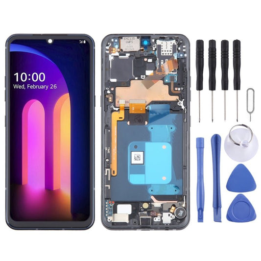 For LG V60 ThinQ US Version Original LCD Screen Digitizer Full Assembly with Frame, For LG V60 ThinQ US Version(Original) - ORIWHIZ