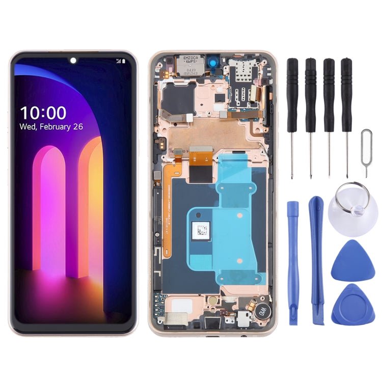 For LG V60 ThinQ US Version Original LCD Screen Digitizer Full Assembly with Frame, For LG V60 ThinQ US Version(Original) - ORIWHIZ