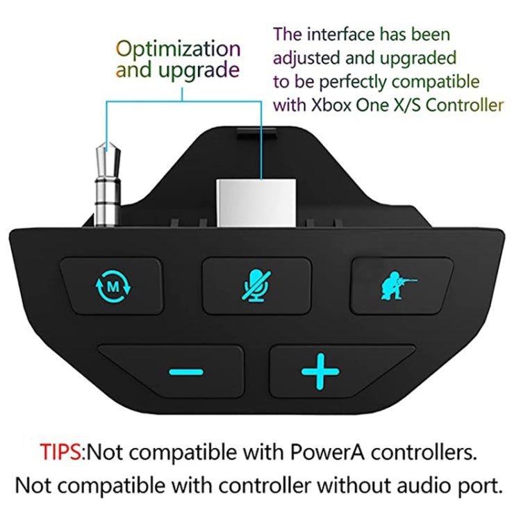 For Microsoft Xbox One S / X / Elite HS - XO193A Gamepad Sound Enhancer 3.5mm Converter Headphone Adapter, For Xbox One S / X / Elite - ORIWHIZMicroSoft AccessoriesMicroSoft Accessories Adapter & CableToys & Hobbies