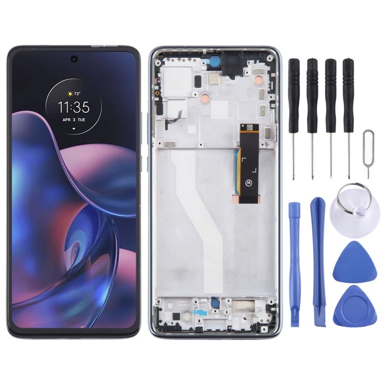 For Motorola Edge 2022 OEM LCD Screen Digitizer Full Assembly with Frame, For Motorola Edge 2022 - ORIWHIZ