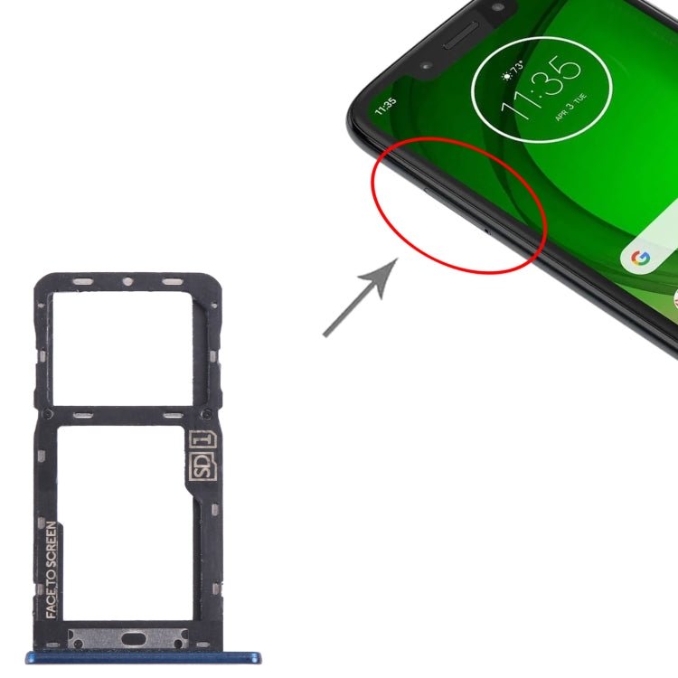 For Motorola Moto G7 Power SIM Card Tray + Micro SD Card Tray, For Motorola Moto G7 Power(US Version) - ORIWHIZ