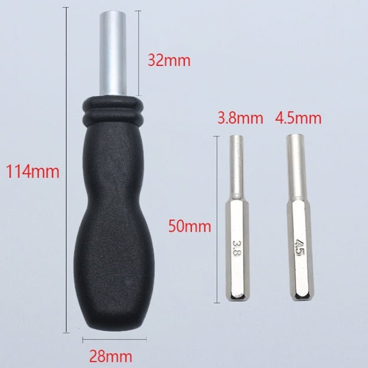 For N64/NGC/SFC Game Console Disassembly Hardware Tools Screwdriver Accessories, 3.8mm Sleeve, 4.5mm Sleeve, 3.8mm+4.5mm Sleeve, Handle - ORIWHIZ
