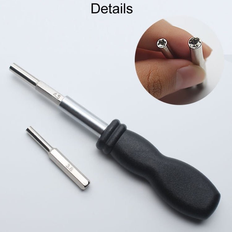 For N64/NGC/SFC Game Console Disassembly Hardware Tools Screwdriver Accessories, 3.8mm Sleeve, 4.5mm Sleeve, 3.8mm+4.5mm Sleeve, Handle - ORIWHIZ