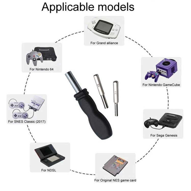 For N64/NGC/SFC Game Console Disassembly Hardware Tools Screwdriver Accessories, 3.8mm Sleeve, 4.5mm Sleeve, 3.8mm+4.5mm Sleeve, Handle - ORIWHIZ