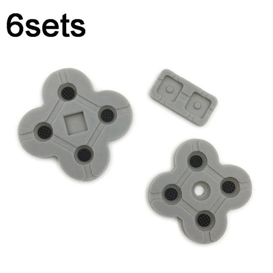 For NDSL NDS Lite Game 6sets Conductive Rubber Pad Soft Silicone Adhesive Key Button Pads, Conductive Rubber Pad - ORIWHIZ