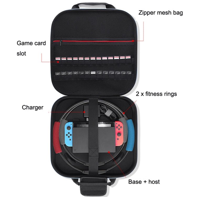 For Nintendo Switch Double Fitness Ring Storage Bag EVA Portable Hard Shell Host Package Accessories, GH1872 GH1872 - ORIWHIZNintendo AccessoriesNintendo Accessories BagsToys & Hobbies