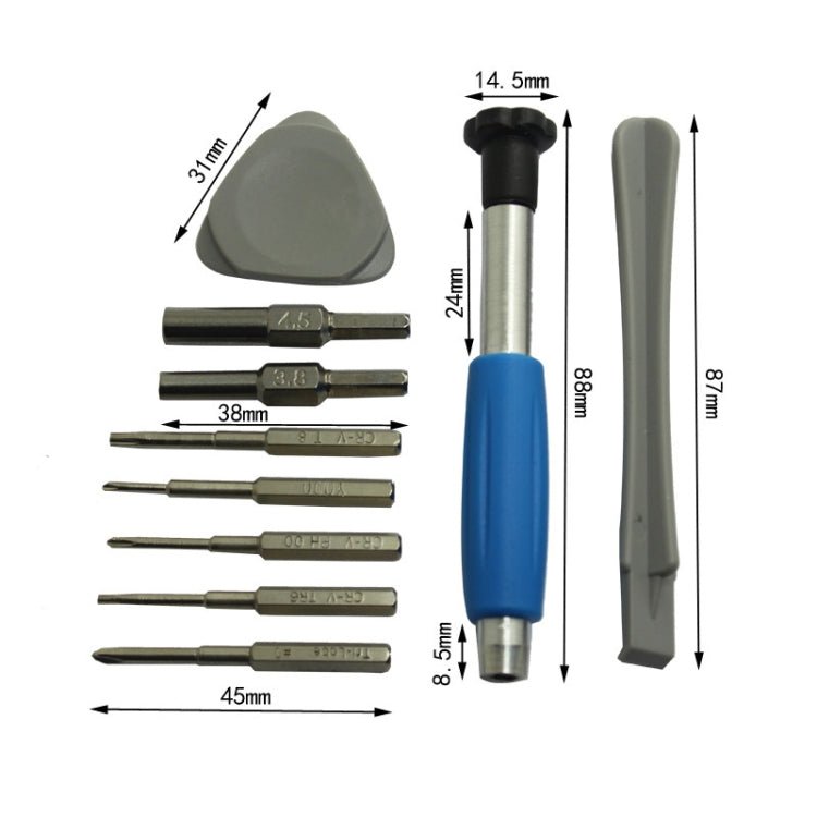 For Nintendo Switch PSP/GBA/DS/3DS 10 In 1 Repair Tool Kit Screwdriver Set, 10 In 1 - ORIWHIZ
