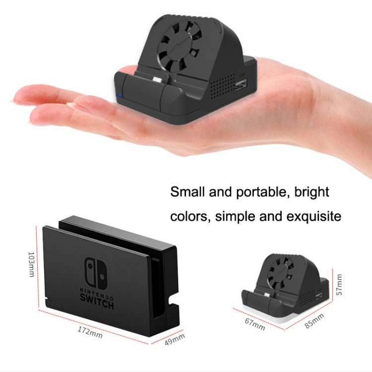 For Nintendo Switch / Switch OLED SW300 HDMI Video Casting Converter Cooling Fan Base Charger, Cooling Fan Base Charger - ORIWHIZNintendo AccessoriesNintendo Accessories Charger & PowerToys & Hobbies
