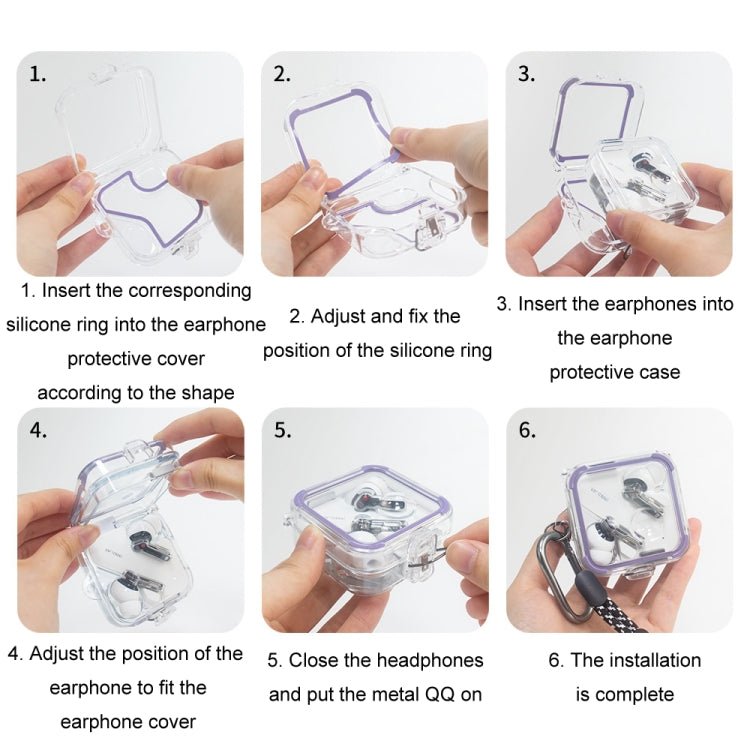 For Nothing Ear 2 Hollow Transparent Earphone Shockproof PC Case - ORIWHIZ