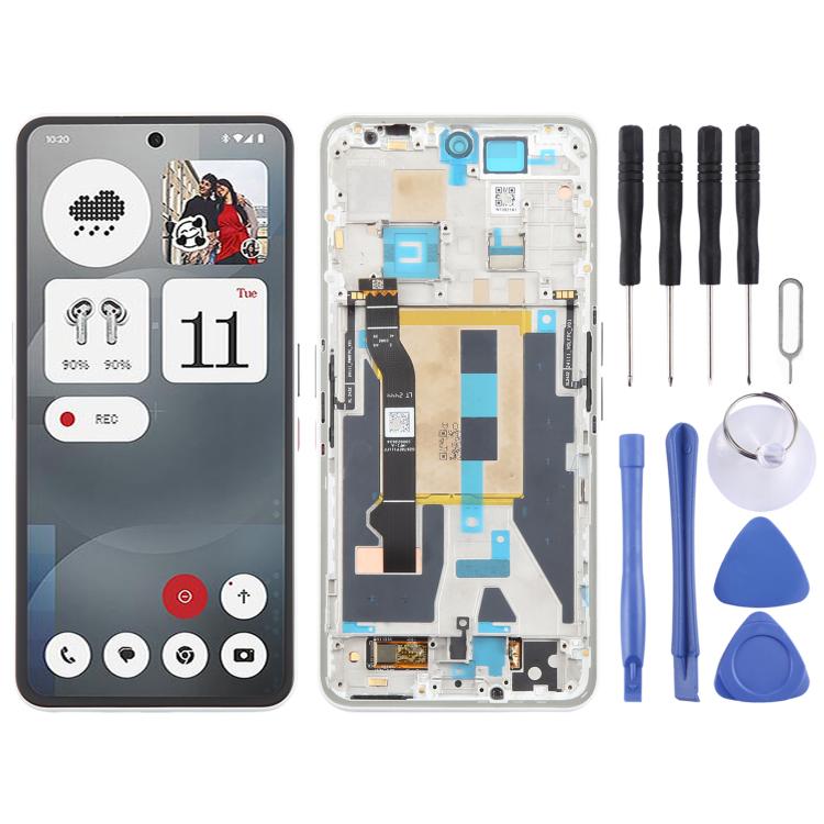 For Nothing Phone 3a A059 AMOLED Original LCD Screen Digitizer Full Assembly with Frame, For Nothing Phone 3a(Original,Black), For Nothing Phone 3a(Original,White) - ORIWHIZ