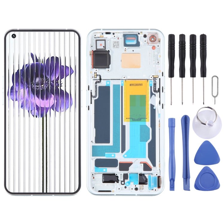 For Nothing Phone1 A063 LCD Screen Digitizer Full Assembly with Frame, For Nothing Phone1 A063(Black), For Nothing Phone1 A063(Silver) - ORIWHIZ