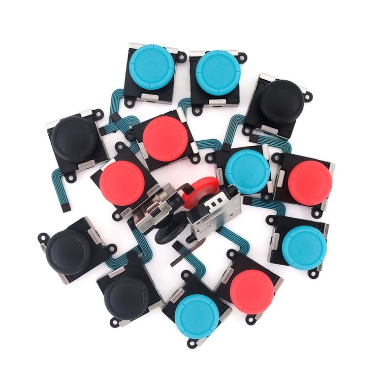 For NS Switch 2pcs 3D Analog Sensor Thumbstick Joystick Left And Right Joystick, Joystick(Red), Joystick(Blue), Joystick(Black) - ORIWHIZ