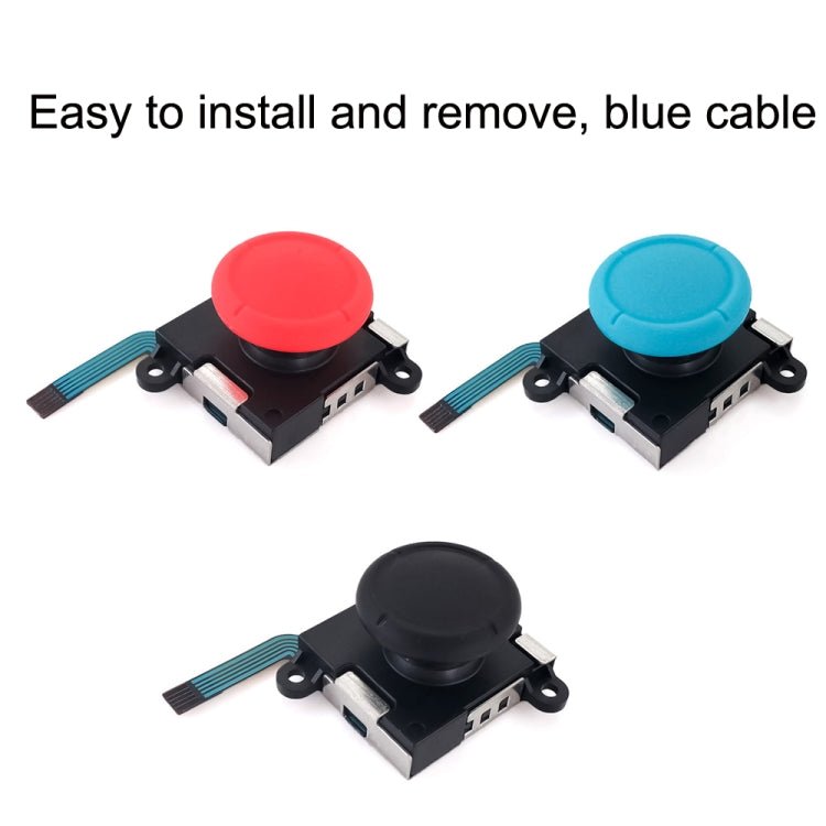 For NS Switch 2pcs 3D Analog Sensor Thumbstick Joystick Left And Right Joystick, Joystick(Red), Joystick(Blue), Joystick(Black) - ORIWHIZ