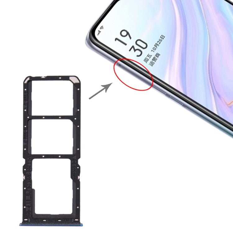 For OPPO A11 SIM Card Tray + SIM Card Tray + Micro SD Card Tray, For OPPO A11 - ORIWHIZ