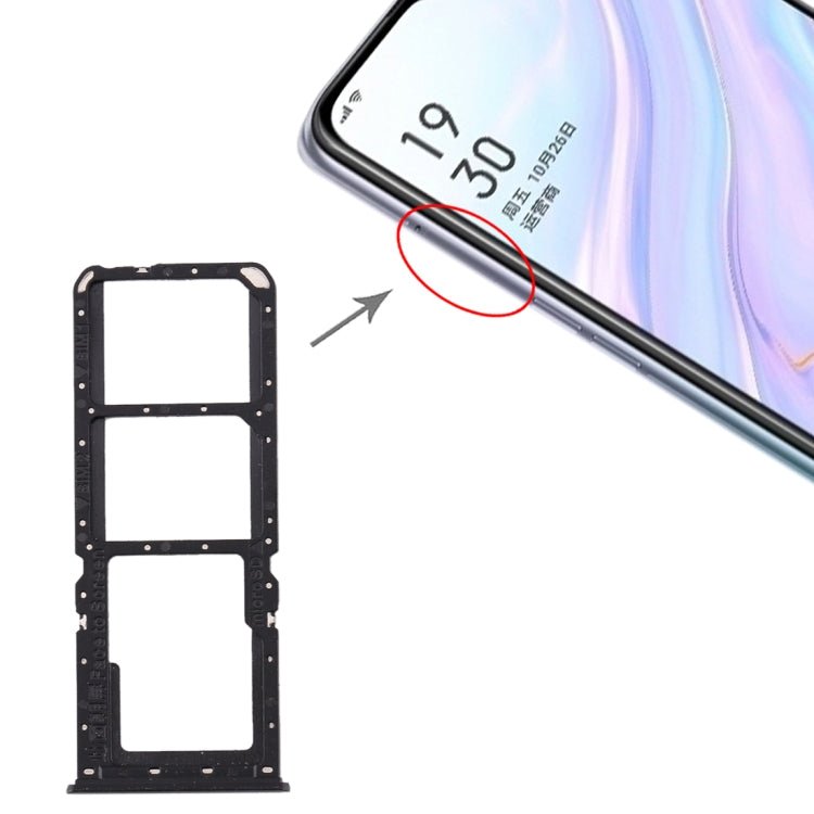 For OPPO A11 SIM Card Tray + SIM Card Tray + Micro SD Card Tray, For OPPO A11 - ORIWHIZ
