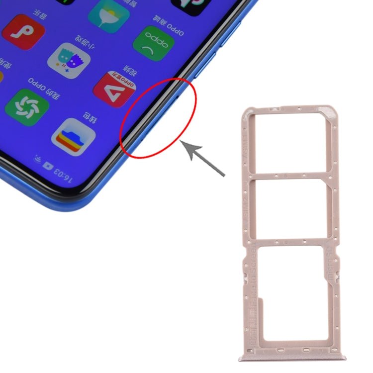 For OPPO A11x/A11/A9(2020)/A5(2020) SIM Card Tray + SIM Card Tray + Micro SD Card Tray, For OPPO A11x - ORIWHIZ
