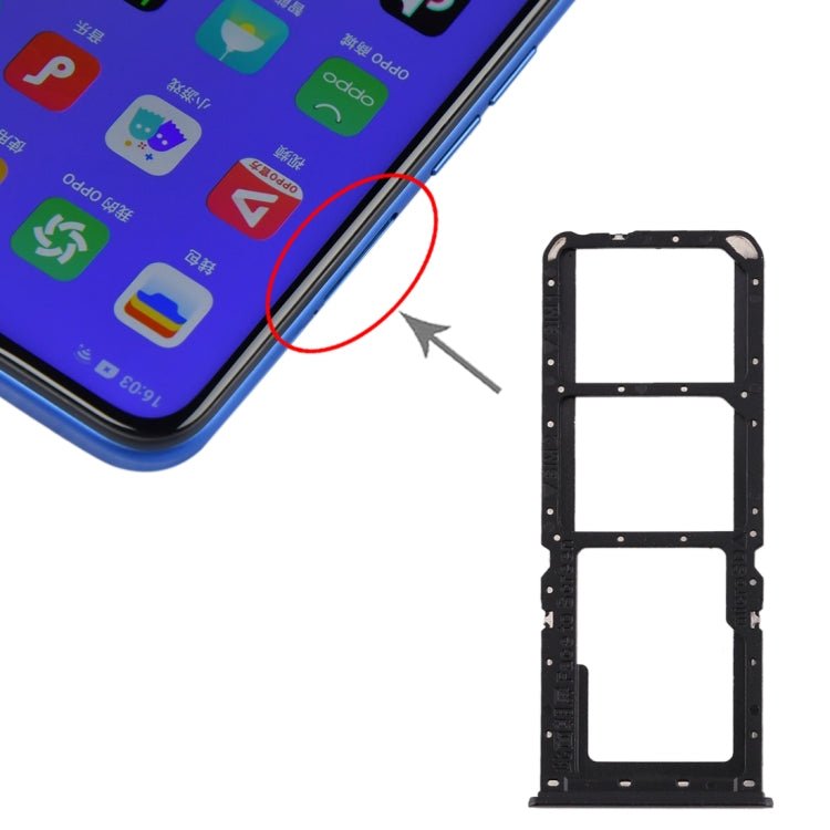 For OPPO A11x/A11/A9(2020)/A5(2020) SIM Card Tray + SIM Card Tray + Micro SD Card Tray, For OPPO A11x - ORIWHIZ