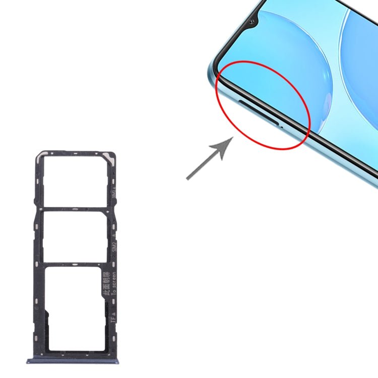 For OPPO A15s CPH2179 SIM Card Tray + SIM Card Tray + Micro SD Card Tray, For OPPO A15s - ORIWHIZ