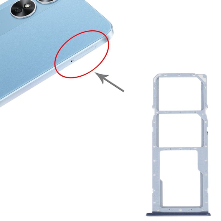 For OPPO A17 SIM Card Tray + SIM Card Tray + Micro SD Card Tray, For OPPO A17 - ORIWHIZ