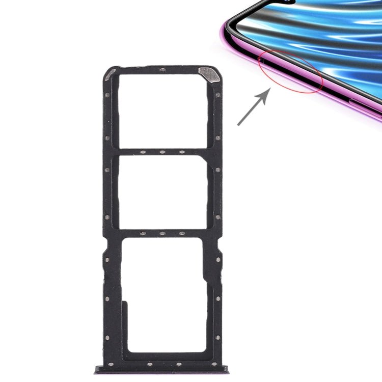 For OPPO A7x / F9 / F9 Pro / Realme 2 Pro 2 x SIM Card Tray + Micro SD Card Tray, For OPPO A7x / F9 - ORIWHIZ