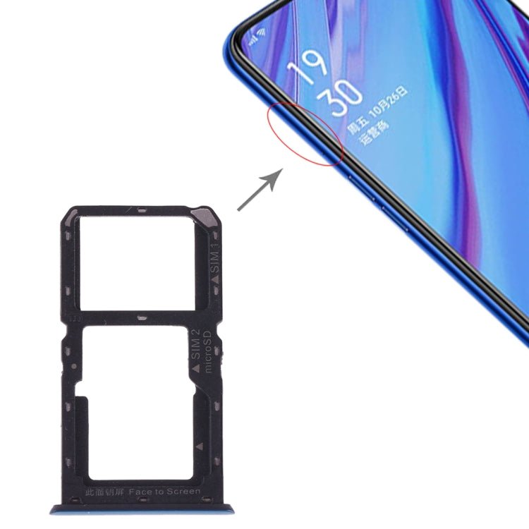 For OPPO A9 SIM Card Tray + SIM Card / Micro SD Card, For OPPO A9 - ORIWHIZ