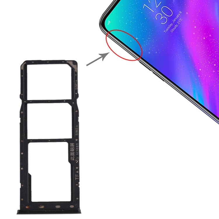 For OPPO Realme 3 SIM Card Tray + SIM Card Tray + Micro SD Card Tray, For OPPO Realme 3, For Realme 3 - ORIWHIZ