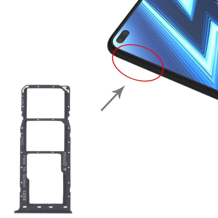 For OPPO Realme 6 Pro RMX2061, RMX2063 SIM Card Tray + SIM Card Tray + Micro SD Card Tray, For OPPO Realme 6 Pro - ORIWHIZ