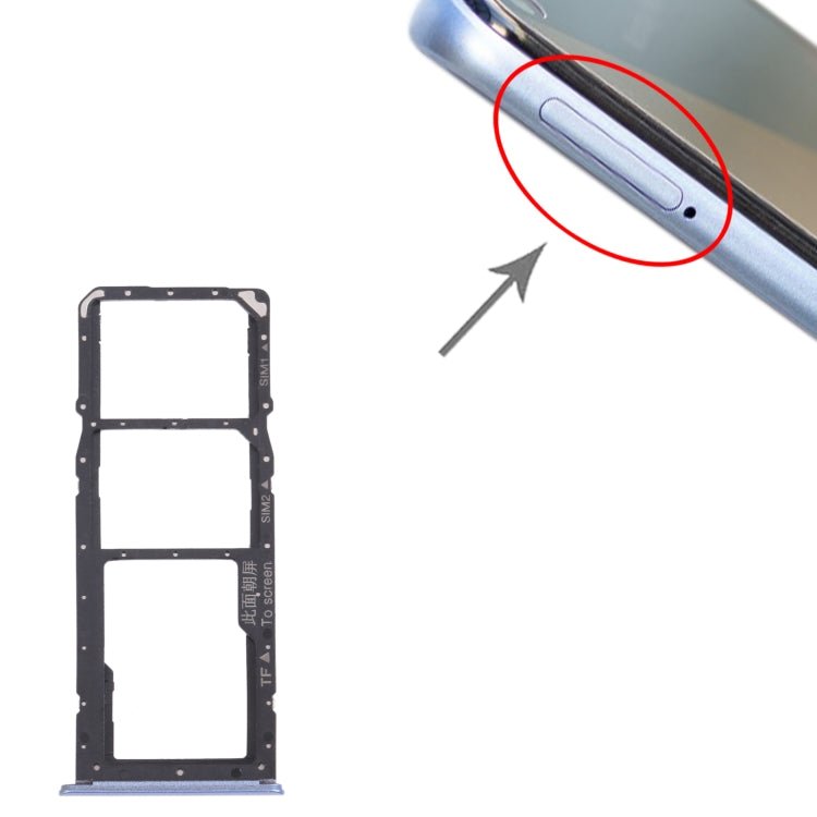 For OPPO Realme 7 5G RMX2111 SIM Card Tray + SIM Card Tray + Micro SD Card Tray, For OPPO Realme 7 5G - ORIWHIZ