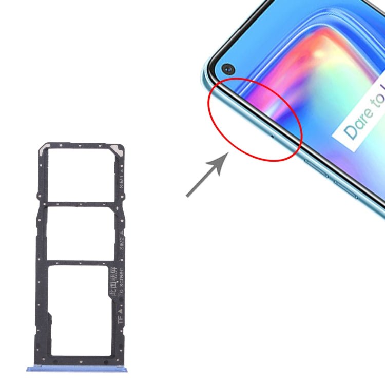 For OPPO Realme 7 (Asia) RMX2151, RMX2163 SIM Card Tray + SIM Card Tray + Micro SD Card Tray, For OPPO Realme 7 (Asia) - ORIWHIZ