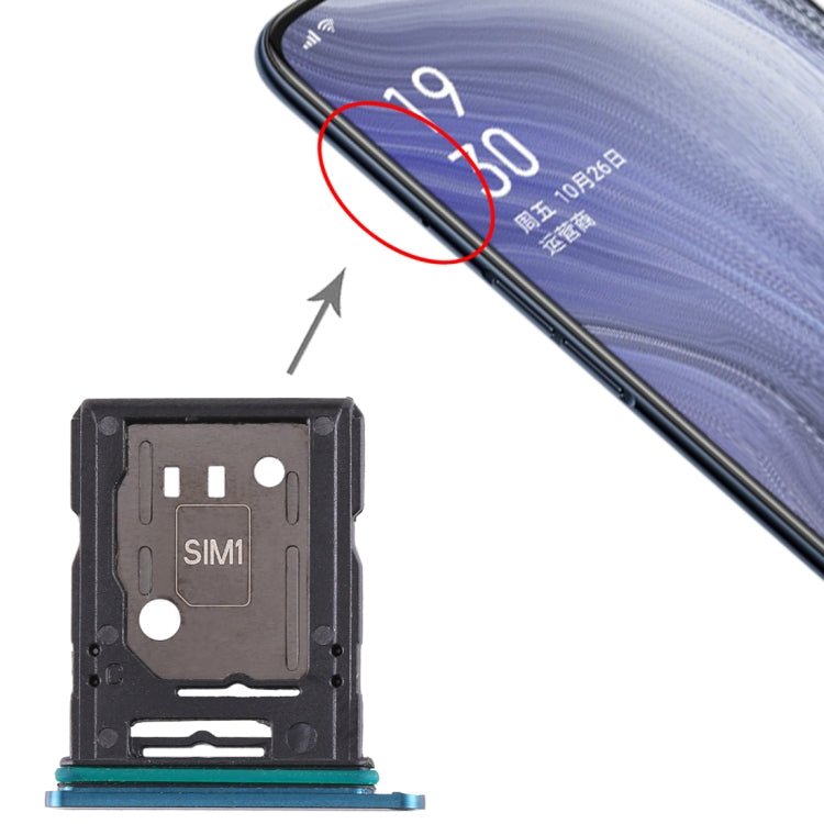 For OPPO Reno 10x zoom SIM Card Tray + SIM Card Tray / Micro SD Card Tray, For OPPO Reno 10x zoom - ORIWHIZ