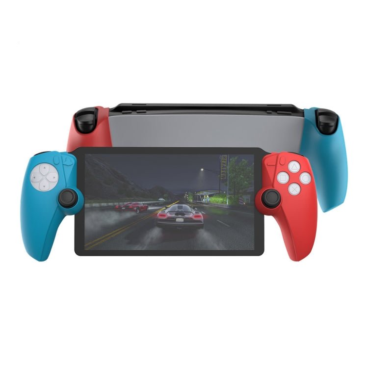 For PS5 PlayStation Portal Game Console DOBE Split Silicone Protective Case, White, Red and Blue - ORIWHIZDOBESony AccessoriesSony Accessories Cases