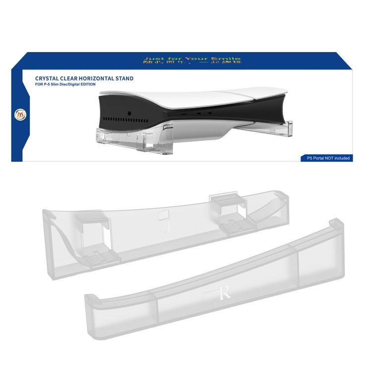 For PS5 Slim JYS - P5189 Console Horizontal Placement Stand Digital / Optical Drive Version Universal Storage Mount, Black, White, Transparent - ORIWHIZJYSSony AccessoriesSony Accessories Holder