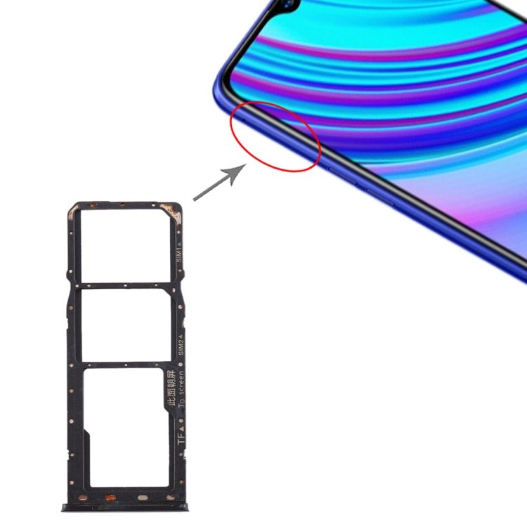 For Realme X Lite SIM Card Tray + SIM Card Tray + Micro SD Card Tray, For Realme X Lite - ORIWHIZ