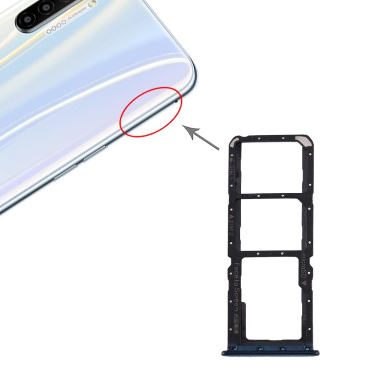 For Realme X2 SIM Card Tray + SIM Card Tray + Micro SD Card Tray, For Realme X2, For OPPO Realme X2 - ORIWHIZ