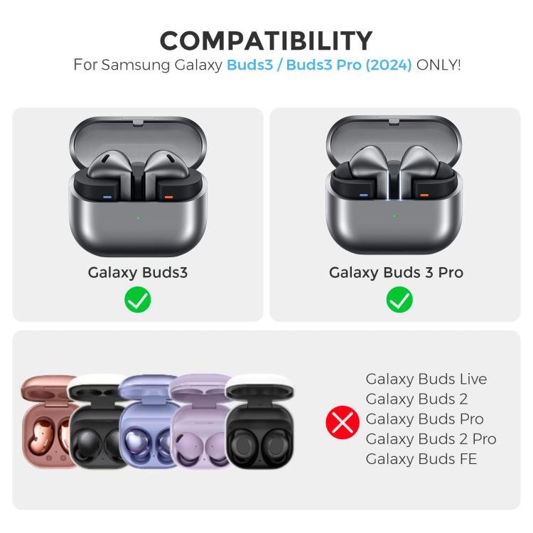 For Samsung Galaxy Buds3 / 3 Pro AhaStyle WG170 Bluetooth Earphone Silicone Protective Case - ORIWHIZ