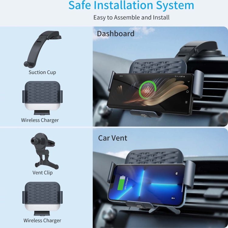 For Samsung Galaxy Z Fold4 / 3 S10 Folding Screen Mobile Phone Vehicle Bracket Dual Coil Wireless Charger, Folding Screen Wireless Charger - ORIWHIZ
