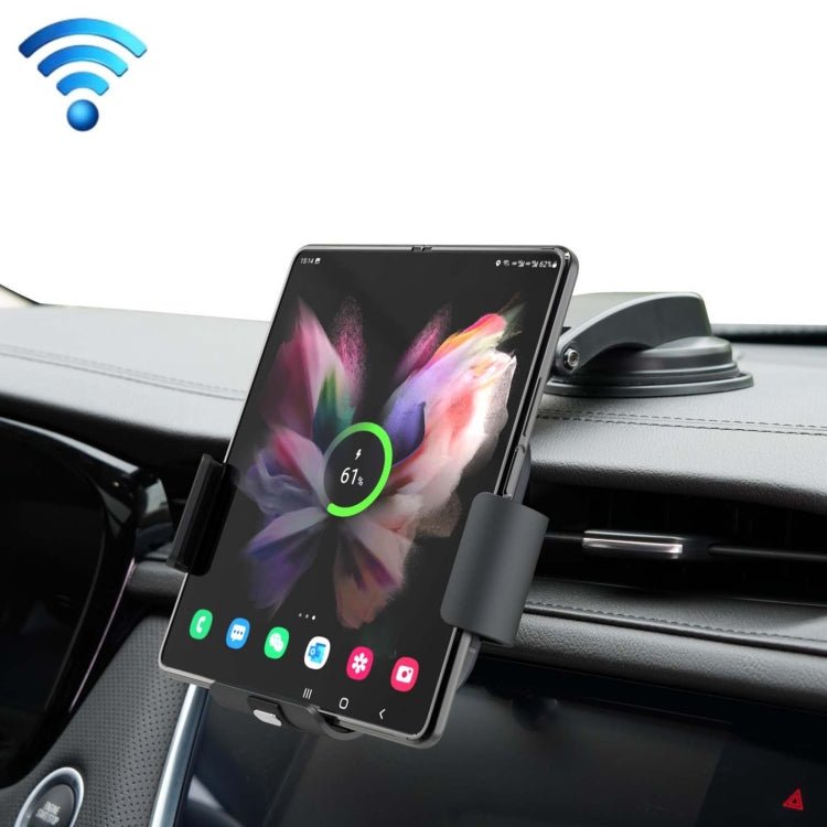 For Samsung Galaxy Z Fold4 / 3 S10 Folding Screen Mobile Phone Vehicle Bracket Dual Coil Wireless Charger, Folding Screen Wireless Charger - ORIWHIZ