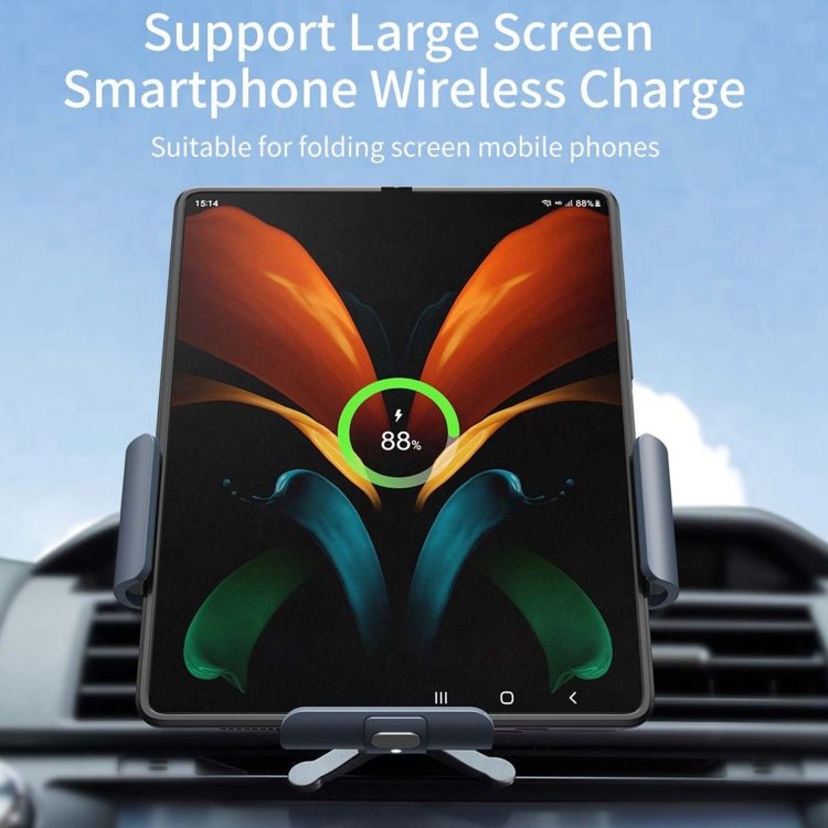 For Samsung Galaxy Z Fold4 / 3 S10 Folding Screen Mobile Phone Vehicle Bracket Dual Coil Wireless Charger, Folding Screen Wireless Charger - ORIWHIZ