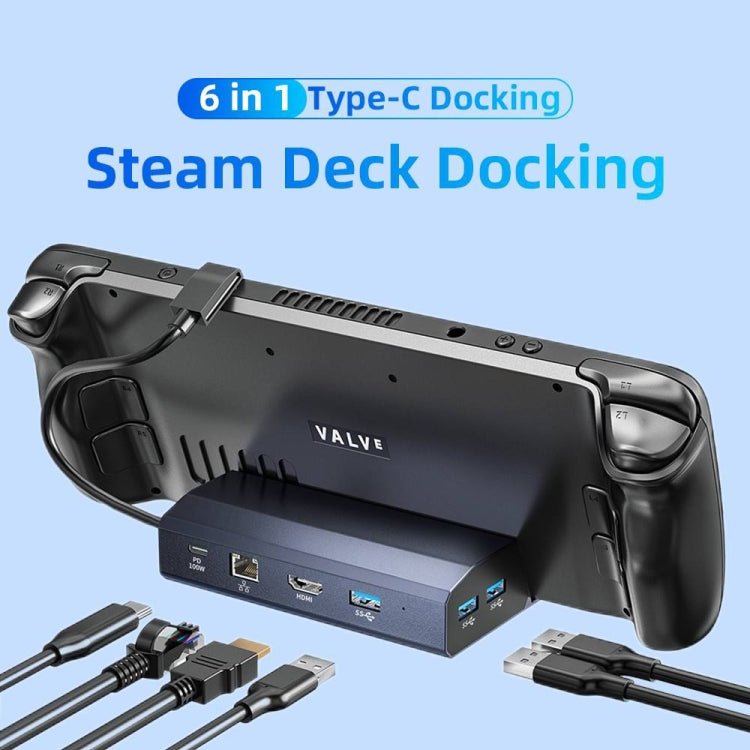 For Steam Deck Expansion Dock Base HDMI HD 4K/60Hz Output, HBC065 6 In 1 - ORIWHIZSteam Deck AccessoriesSteam Deck Accessories Other AccessoriesToys & Hobbies