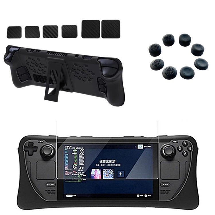 For Steam Deck Game Console Silicone Protective Case Set with Holder, Protective Set with Holder - ORIWHIZSteam Deck AccessoriesSteam Deck Accessories Cover CaseToys & Hobbies