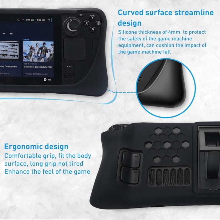 For Steam Deck Game Console Silicone Protective Case Set with Holder, Protective Set with Holder - ORIWHIZSteam Deck AccessoriesSteam Deck Accessories Cover CaseToys & Hobbies