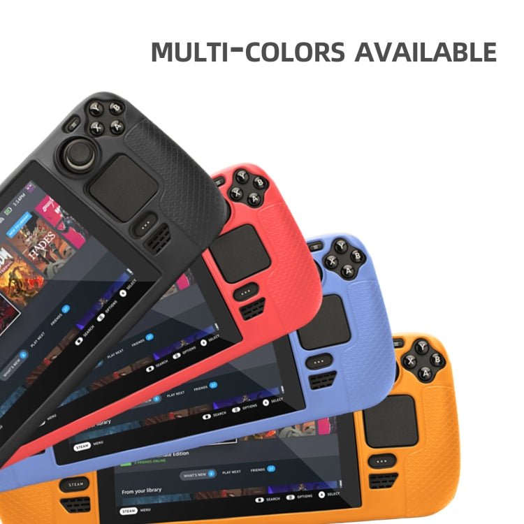 For Steam Deck Hifylux ST - PF14 Game Console Silicone Case Anti - scratch Non - slip Handheld Case Lanyard, Silicone Case Black, Silicone Case Blue, Silicone Case Red, Silicone Case Orange - ORIWHIZSteam Deck AccessoriesSteam Deck Accessories Cover CaseToys & Hobbies